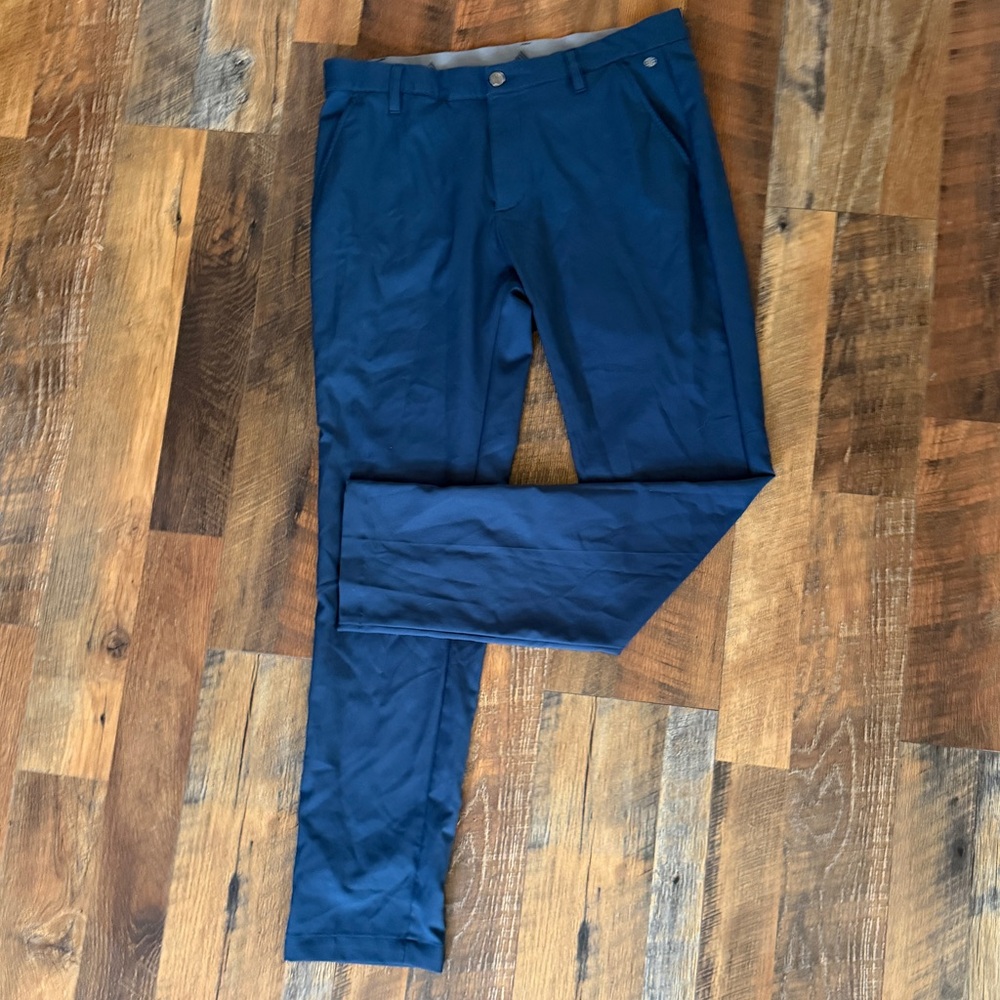 Men's Navy Pants Adidas size 32 Dress Active Athleisure bottoms blue